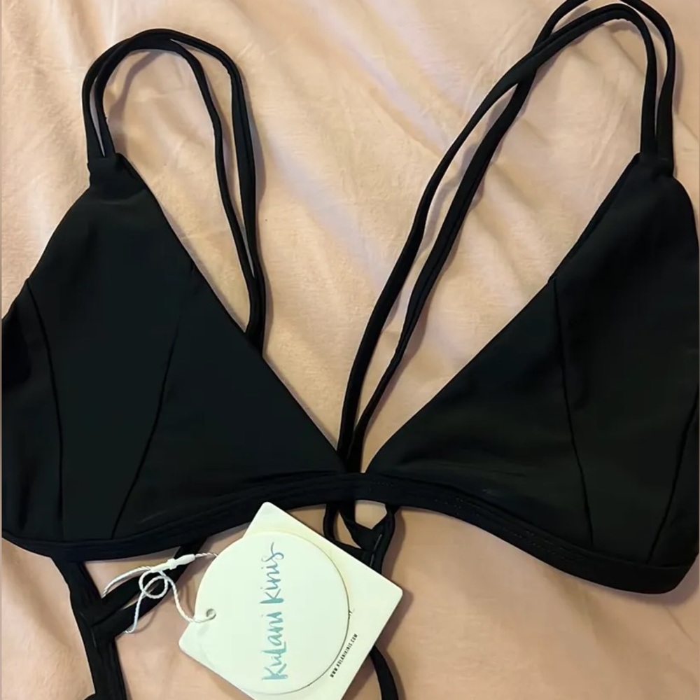 Kulani Kinis Black Triangle Bikini Top